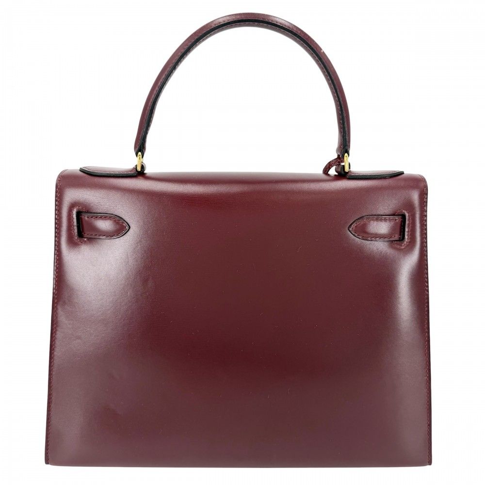 Hermes Handbag Kelly 28 Sellier Bordeaux Gold — view 2