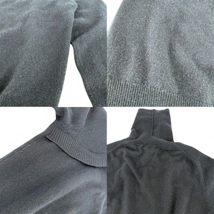Chanel Knit CC Logo Turtleneck Top Sweater 38 Navy Cashmere — view 5