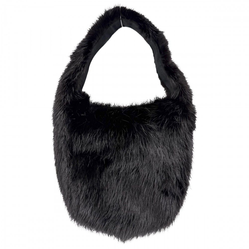 Gucci Fur Mini Bag Mink Black Gold