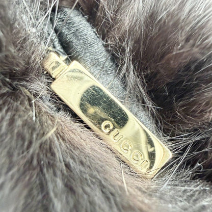 Gucci Fur Mini Bag Mink Black Gold — view 7