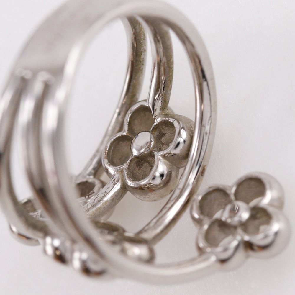 Louis Vuitton Ring Flower Full Metal Silver