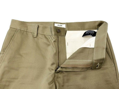 Celine Logo Button Chino Pants 34 Beige