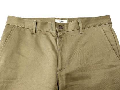 Celine Logo Button Chino Pants 34 Beige