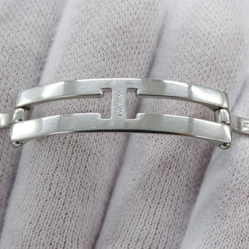 Cartier Watch Tank Francaise SM Quartz Stainless Steel Silver Ivory Polished