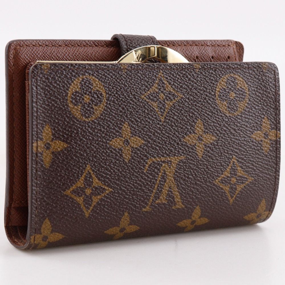 Louis Vuitton Portefeuille Viennois Clasp Monogram Canvas Brown Bifold Wallet