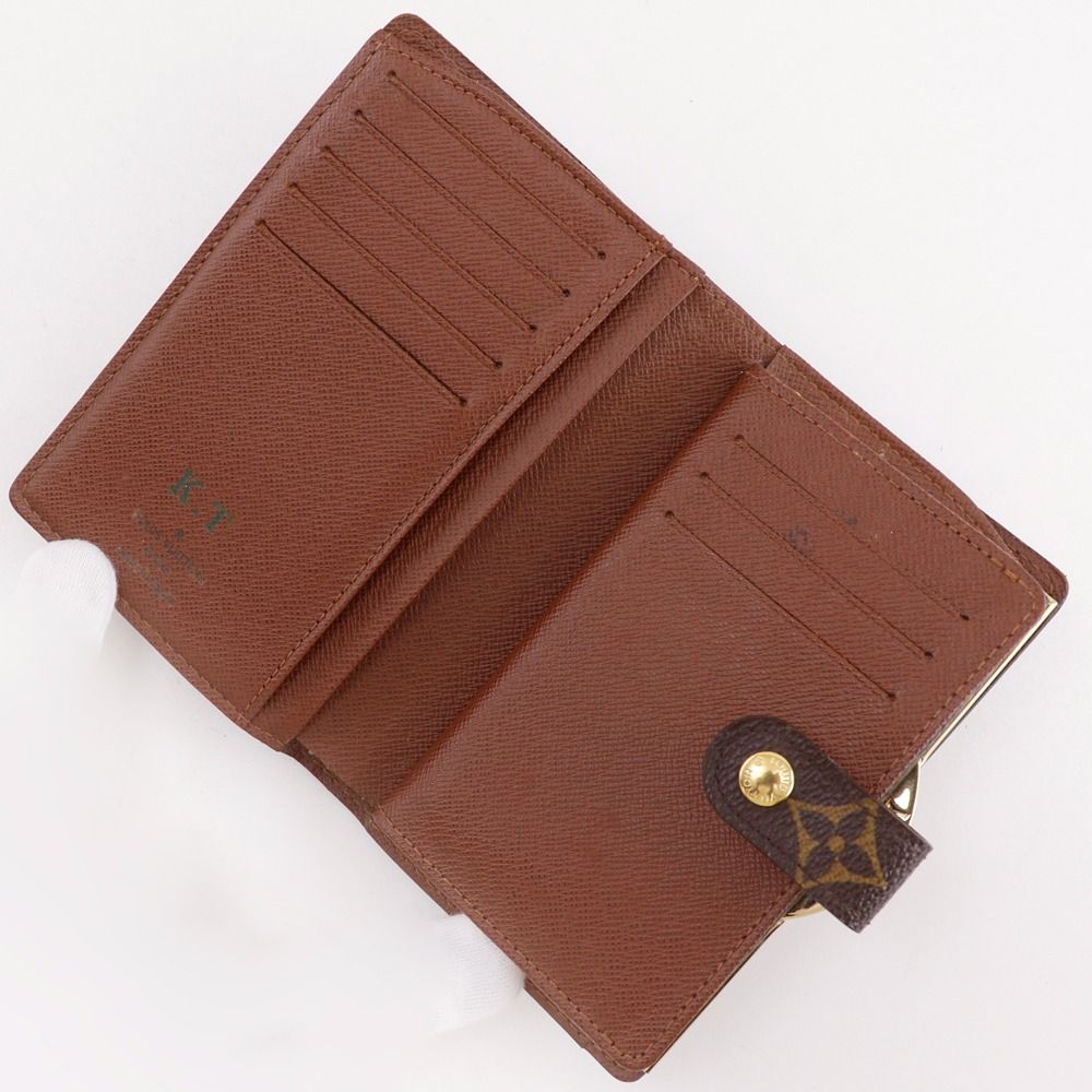 Louis Vuitton Portefeuille Viennois Clasp Monogram Canvas Brown Bifold Wallet