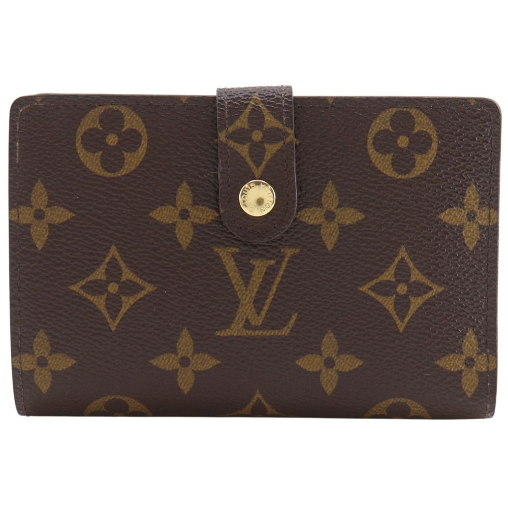 Louis Vuitton Portefeuille Viennois Clasp Monogram Canvas Brown Bifold Wallet