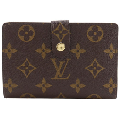 Louis Vuitton Portefeuille Viennois Clasp Monogram Canvas Brown Bifold Wallet