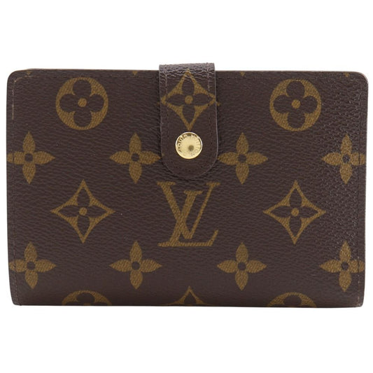 Louis Vuitton Portefeuille Viennois Clasp Monogram Canvas Brown Bifold Wallet