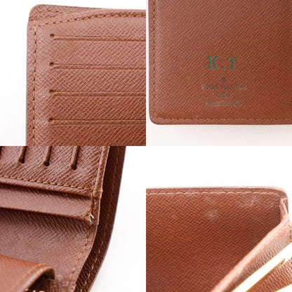 Louis Vuitton Portefeuille Viennois Clasp Monogram Canvas Brown Bifold Wallet
