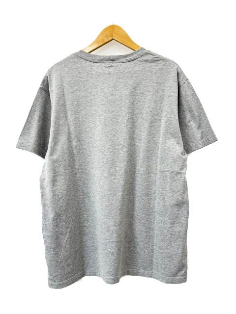 Celine Letter Print Crewneck T-Shirt Logo Short Sleeve L Gray