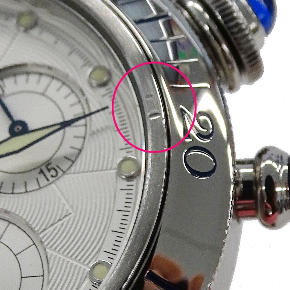 Cartier Watch Pasha Chronograph Automatic Winding at Stainless Steel Silver