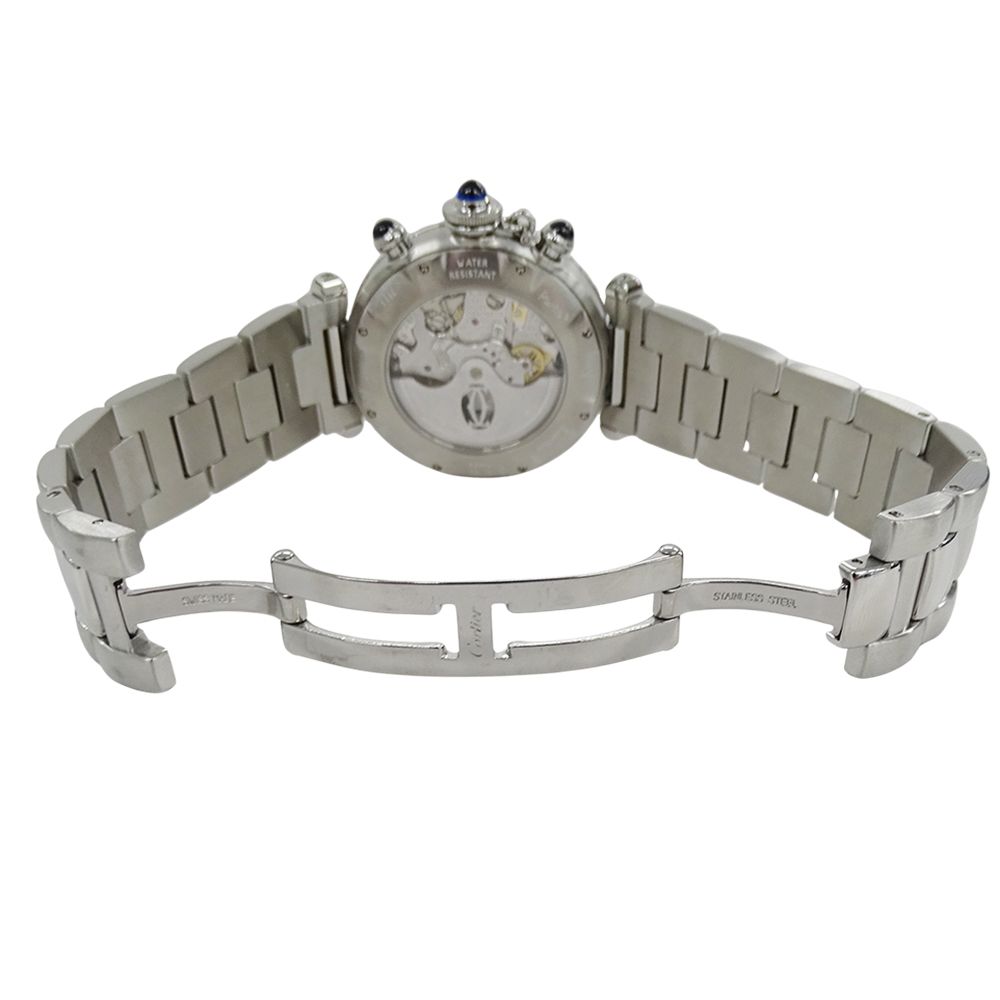 Cartier Watch Pasha Chronograph Automatic Winding at Stainless Steel Silver