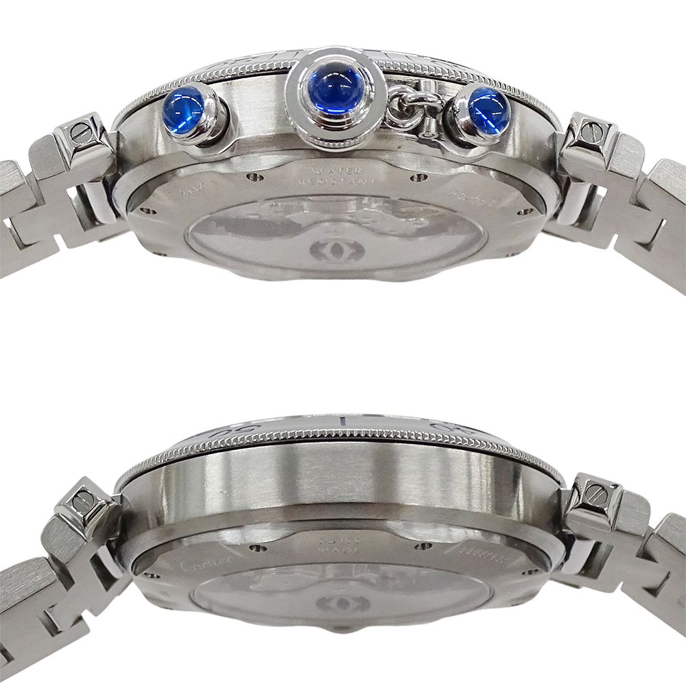 Cartier Watch Pasha Chronograph Automatic Winding at Stainless Steel Silver