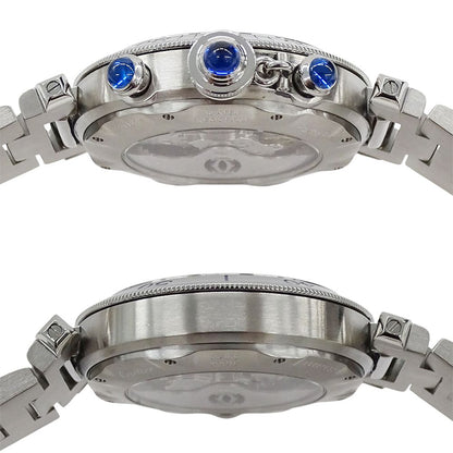 Cartier Watch Pasha Chronograph Automatic Winding at Stainless Steel Silver