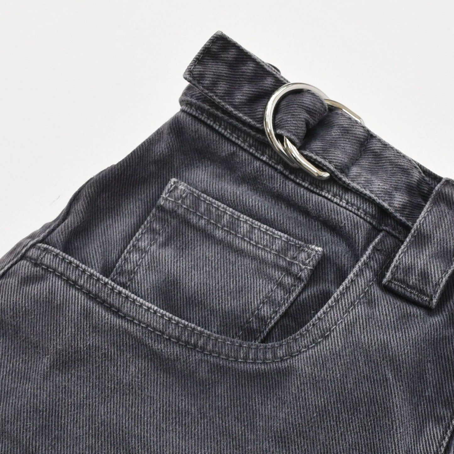 Miu Miu Denim Pants Jeans S Zip Up Black Flower Motif Embroidery Logo 4 40 — view 7