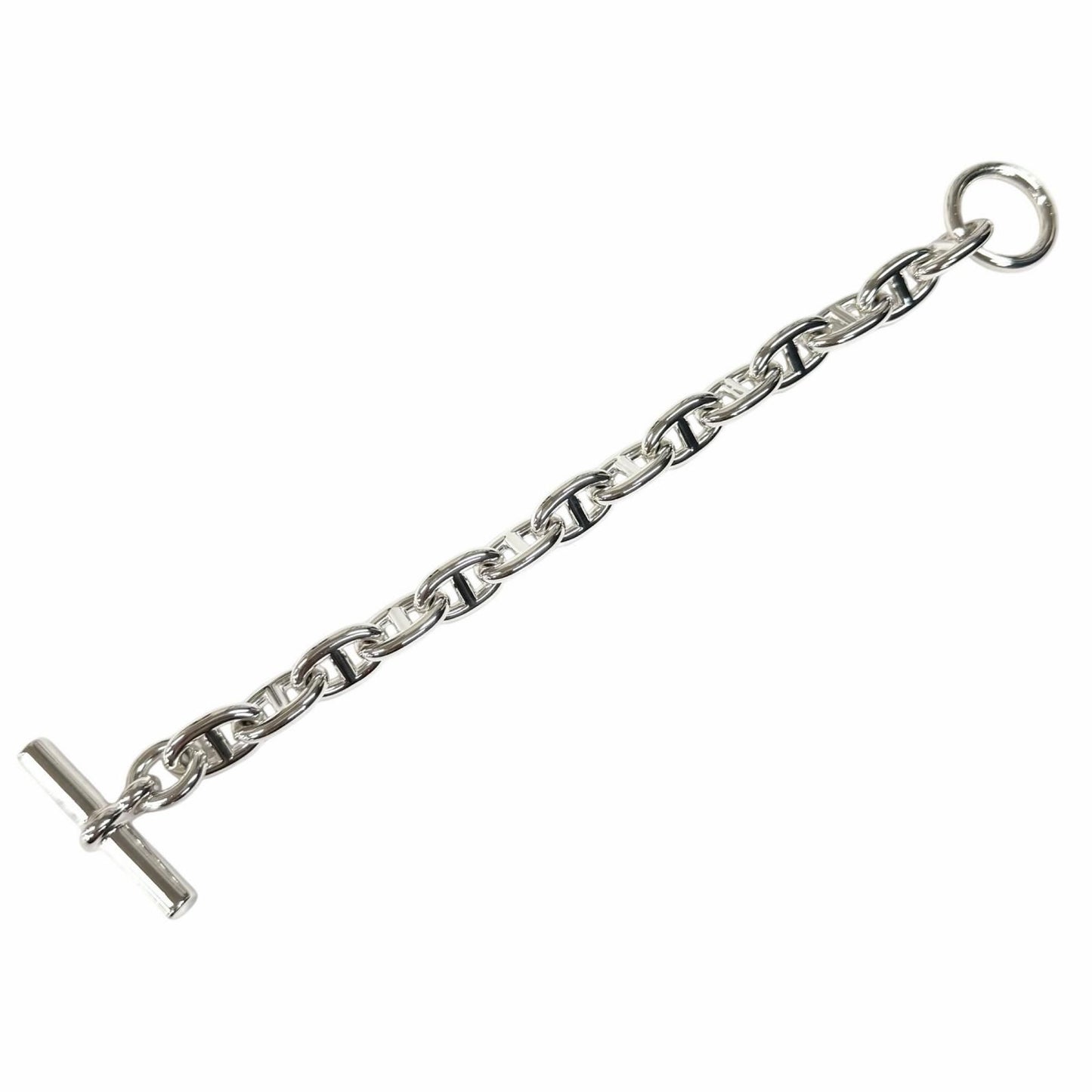 Hermes Chaine D'ancre MM 925 14 Links Bracelet Silver