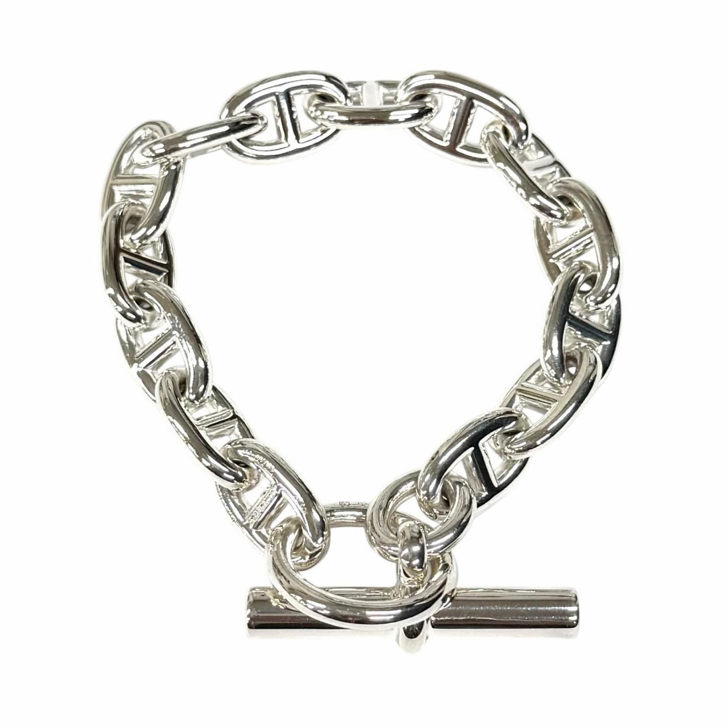 Hermes Chaine D'ancre MM 925 14 Links Bracelet Silver