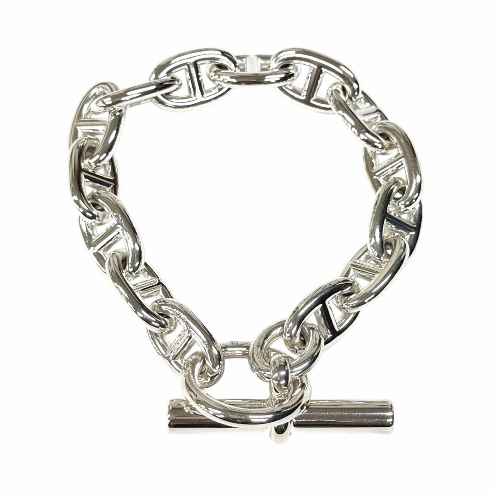 Hermes Chaine D'ancre MM 925 14 Links Bracelet Silver