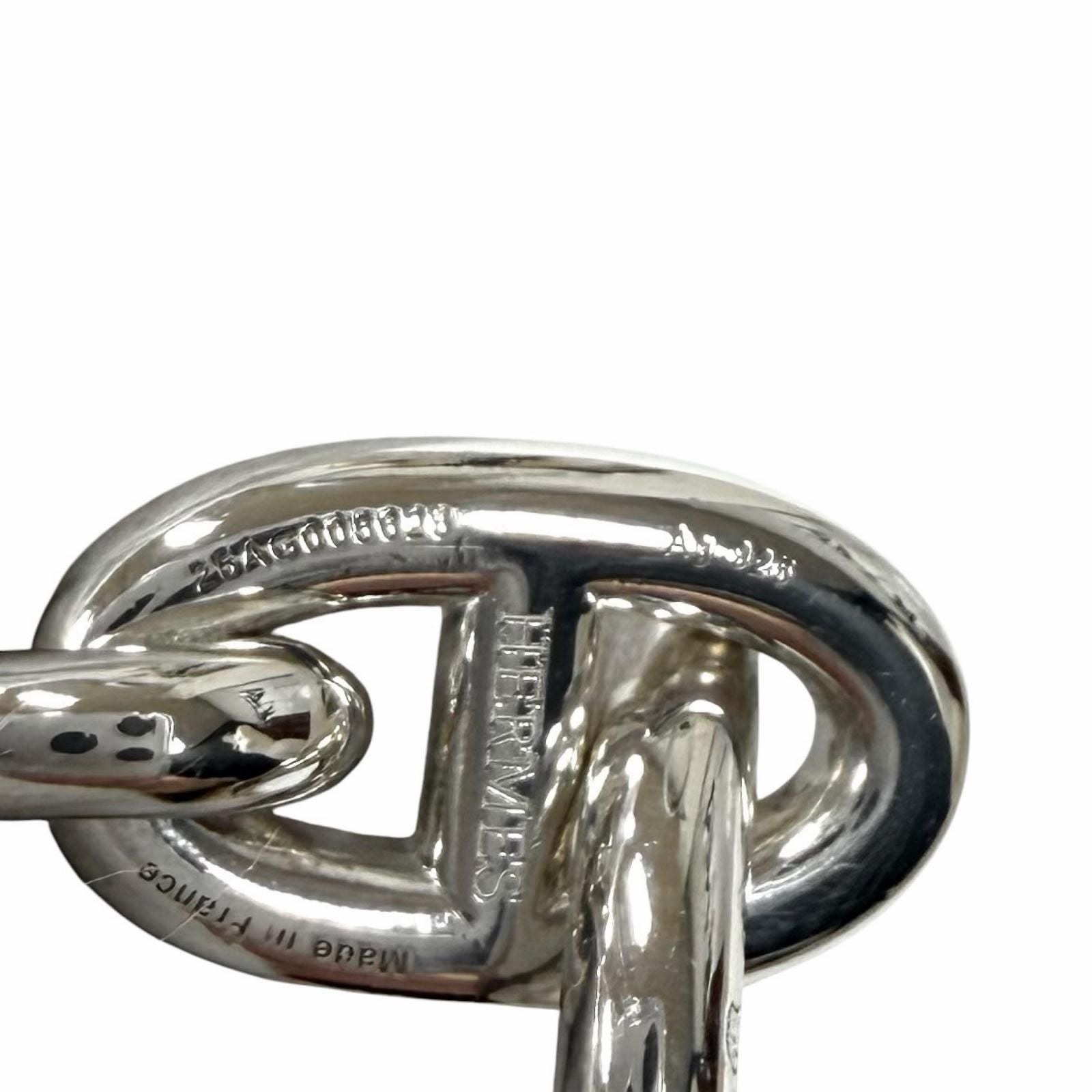 Hermes Chaine D'ancre MM 925 14 Links Bracelet Silver