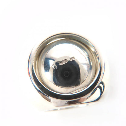 Hermes Vintage Extra Wide Series Ring Cube Silver