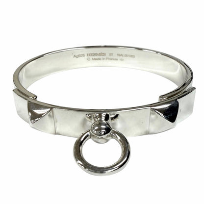 Hermes Collier de Chien Bracelet ST Bangle Silver