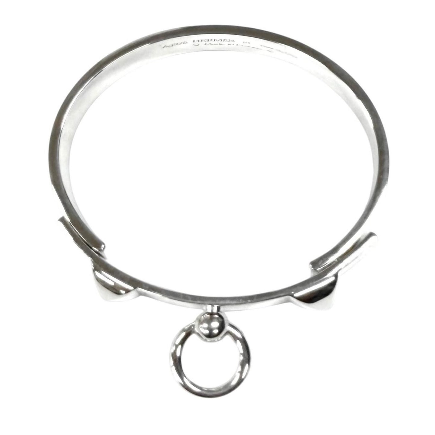 Hermes Collier de Chien Bracelet ST Bangle Silver