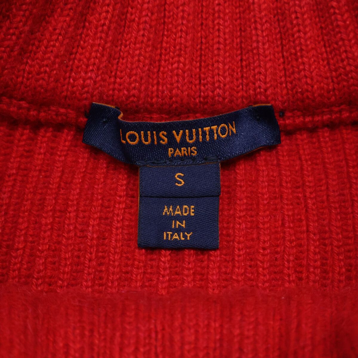 Louis Vuitton Sp1 Cashmere Nylon Logo Patch Rib Knit Pullover Sweater — view 4