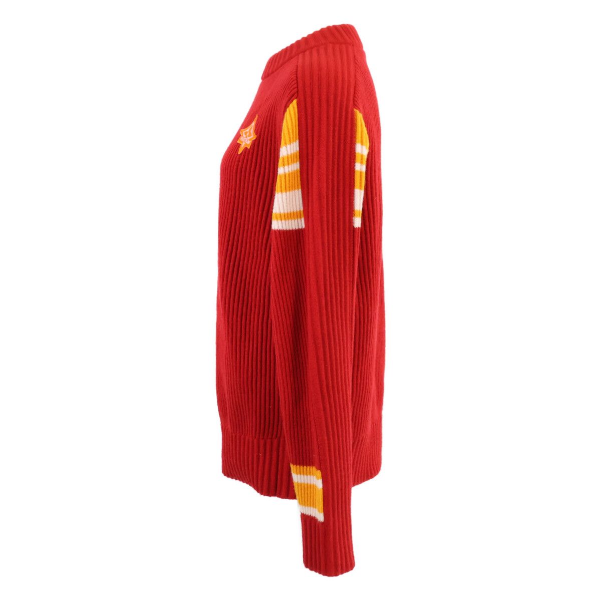 Louis Vuitton Sp1 Cashmere Nylon Logo Patch Rib Knit Pullover Sweater — view 2