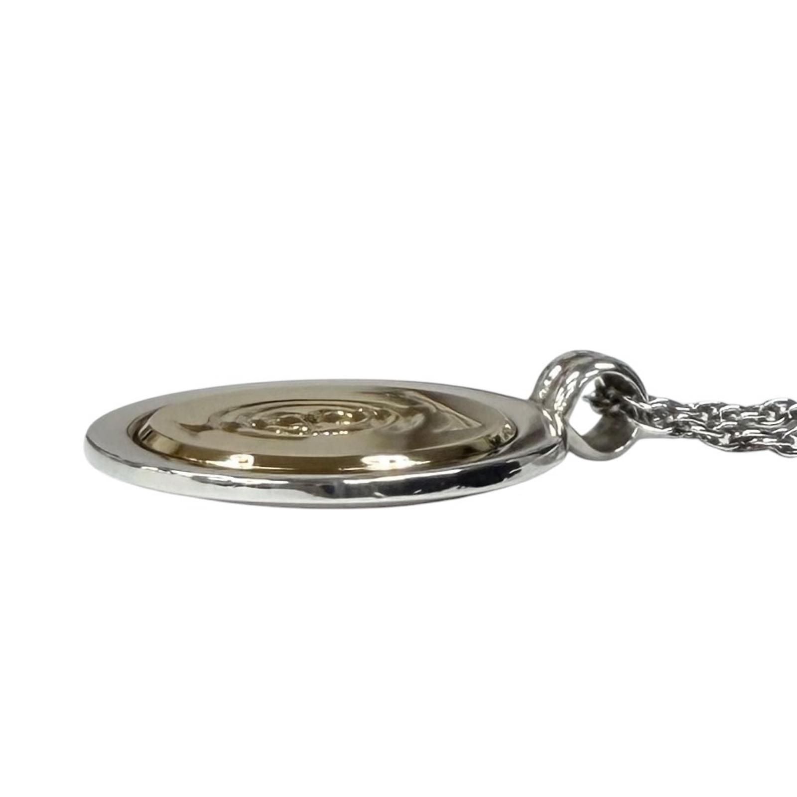 Tiffany & Co 925 750 T&c Coin Necklace Combination Pendant Silver Gold
