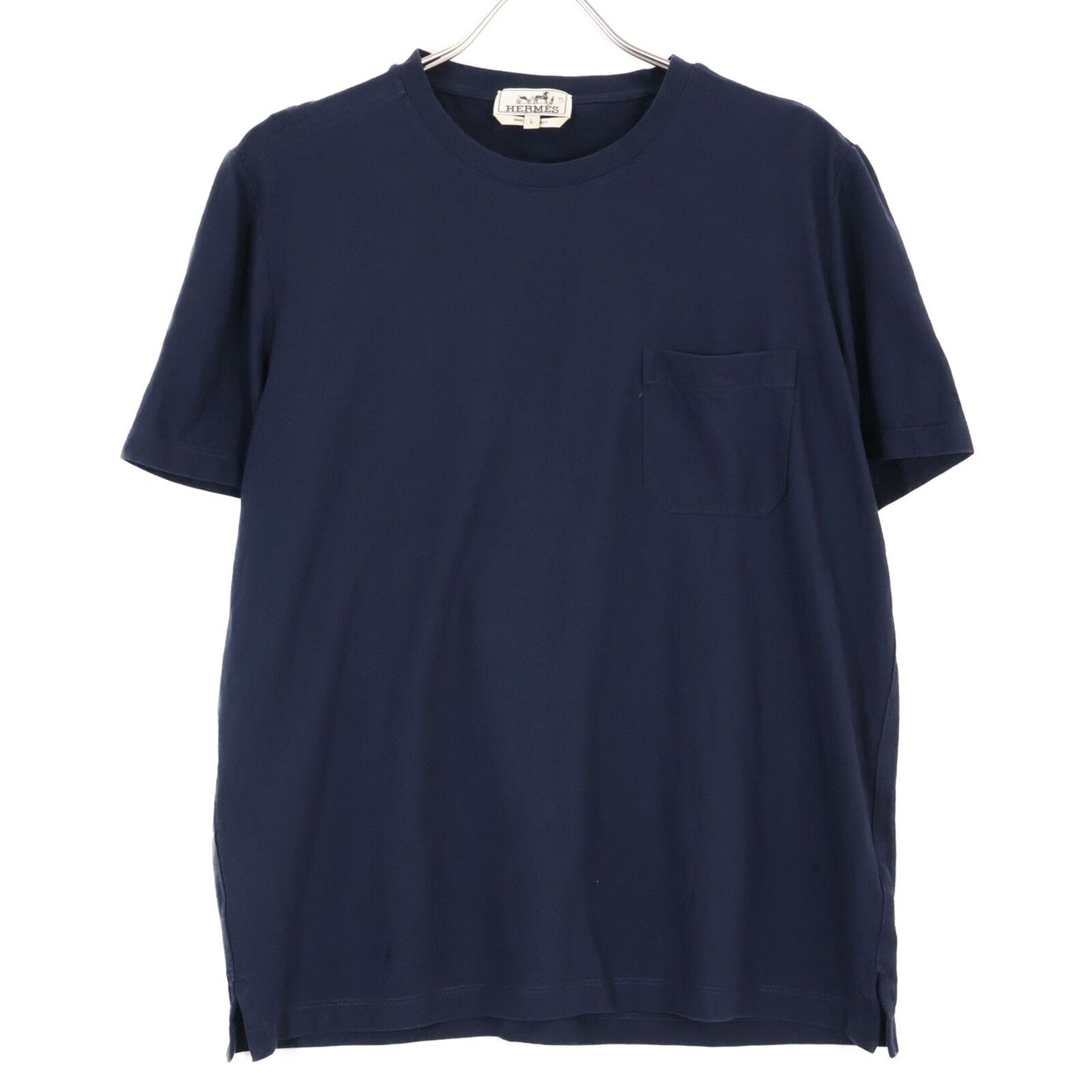 Hermes Crew Neck Short Sleeve Pocket Top
