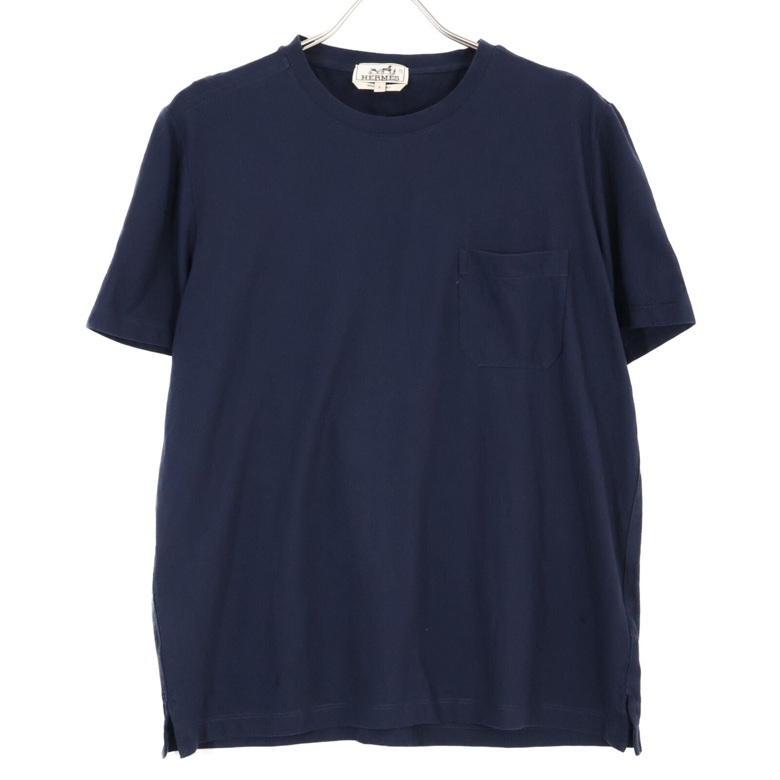Hermes Crew Neck Short Sleeve Pocket Top