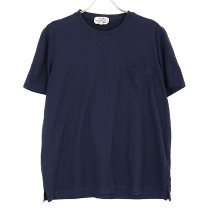 Hermes Crew Neck Short Sleeve Pocket Top