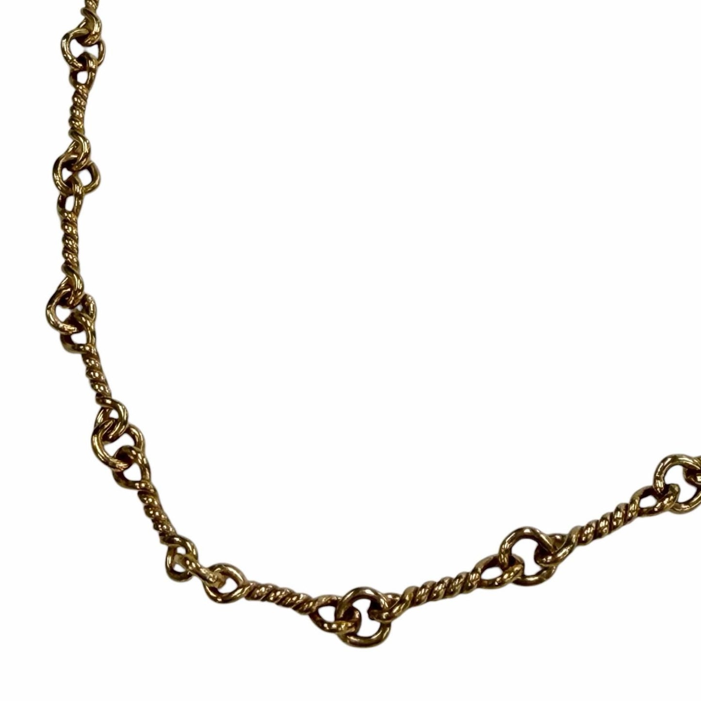 Chrome Hearts 22k Twist Chain 16 Inch Necklace Gold