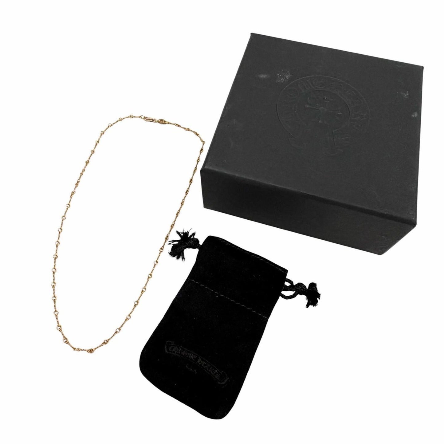 Chrome Hearts 22k Twist Chain 16 Inch Necklace Gold