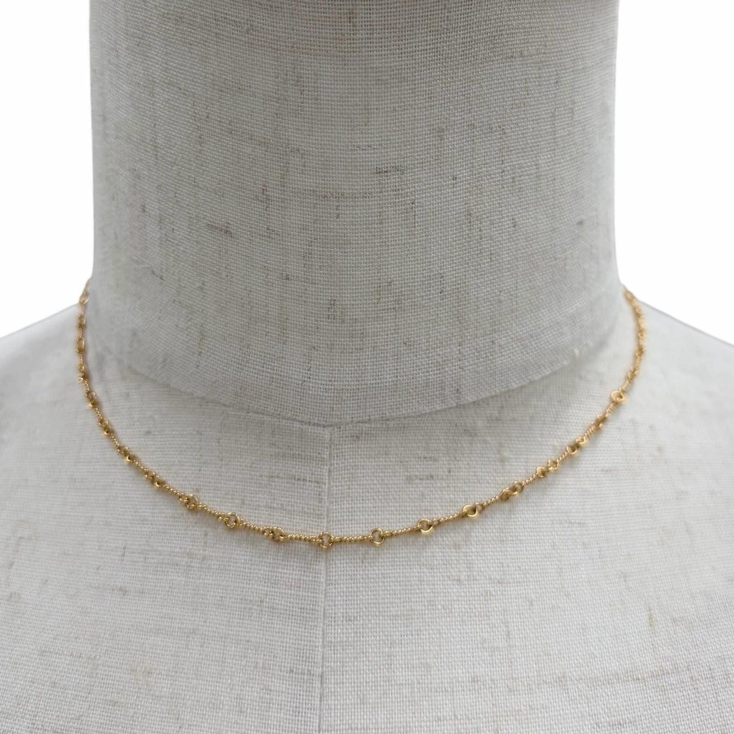 Chrome Hearts 22k Twist Chain 16 Inch Necklace Gold
