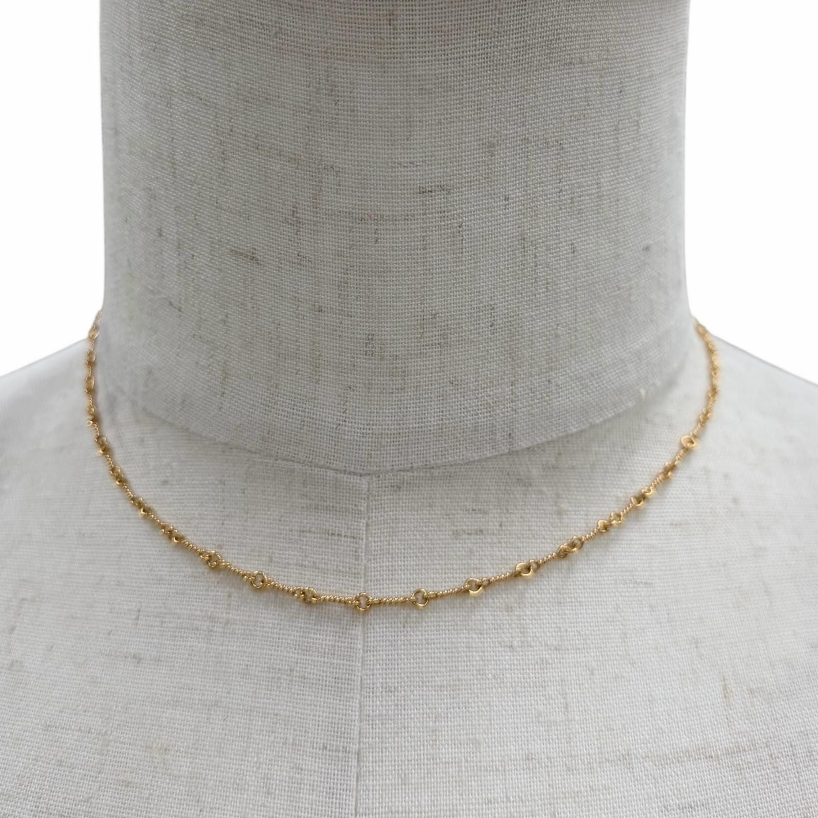 Chrome Hearts 22k Twist Chain 16 Inch Necklace Gold