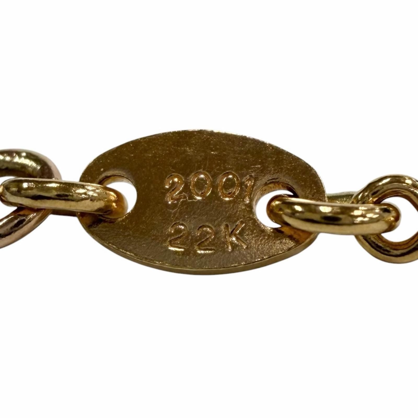 Chrome Hearts 22k Twist Chain 16 Inch Necklace Gold