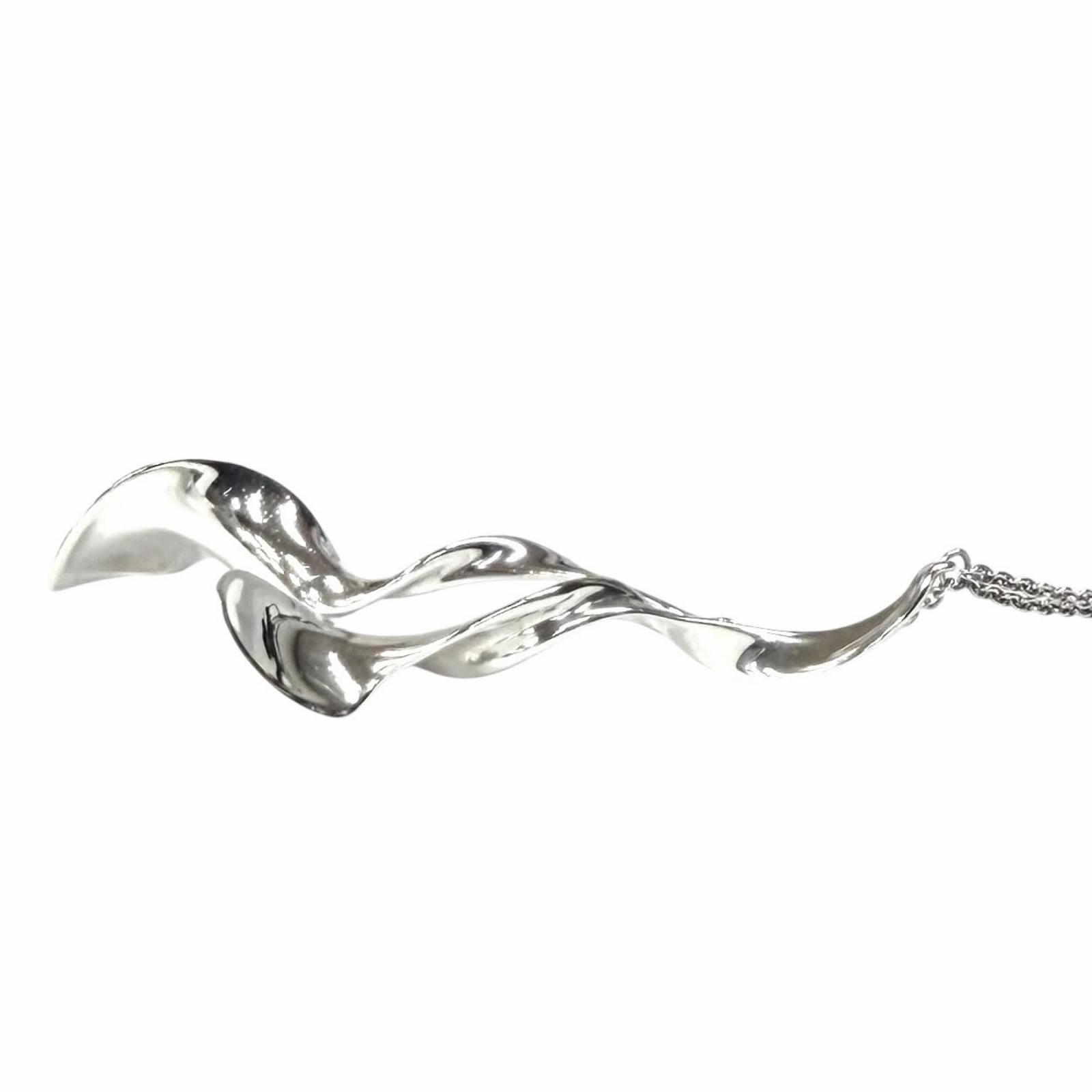 Tiffany & Co 925 Frank Gary Double Orchid Drop Necklace Silver