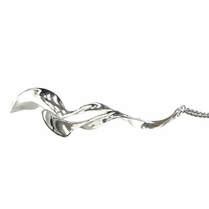 Tiffany & Co 925 Frank Gary Double Orchid Drop Necklace Silver