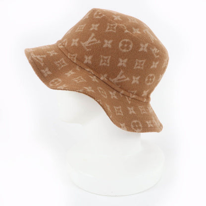 Louis Vuitton Carry on Wool Monogram Pattern Reversible Bucket Hat Brown