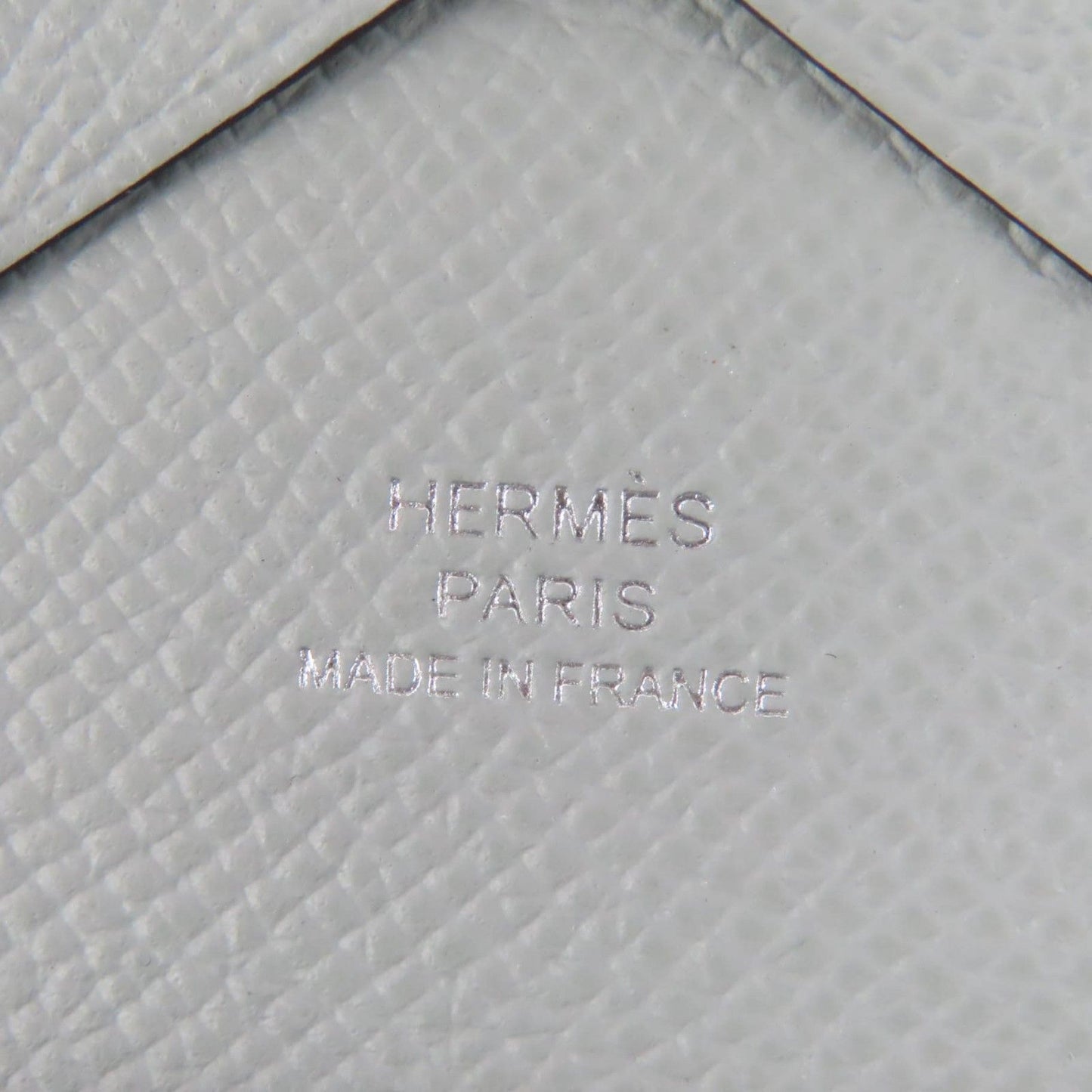 Hermes Calvi Duo Veau Epsom Gris Perle Silver Series Coin Case