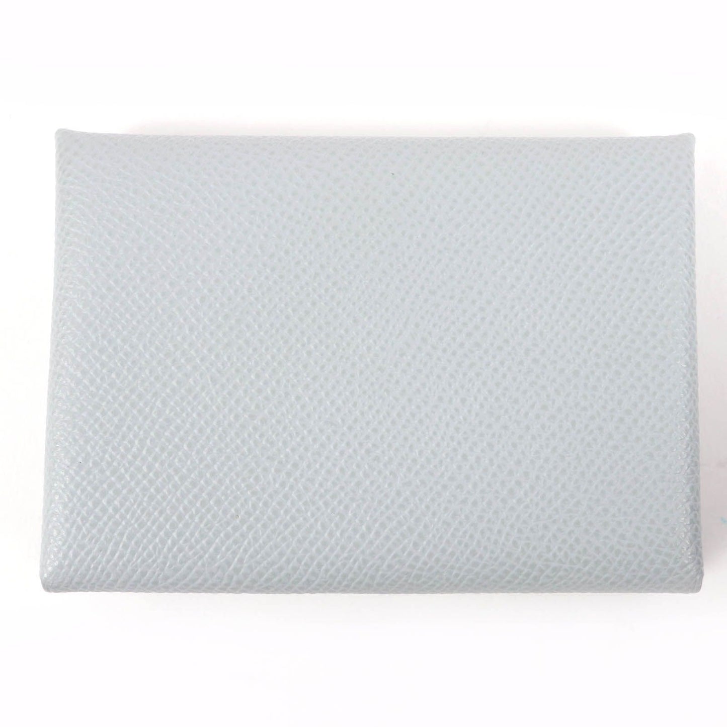 Hermes Calvi Duo Veau Epsom Gris Perle Silver Series Coin Case