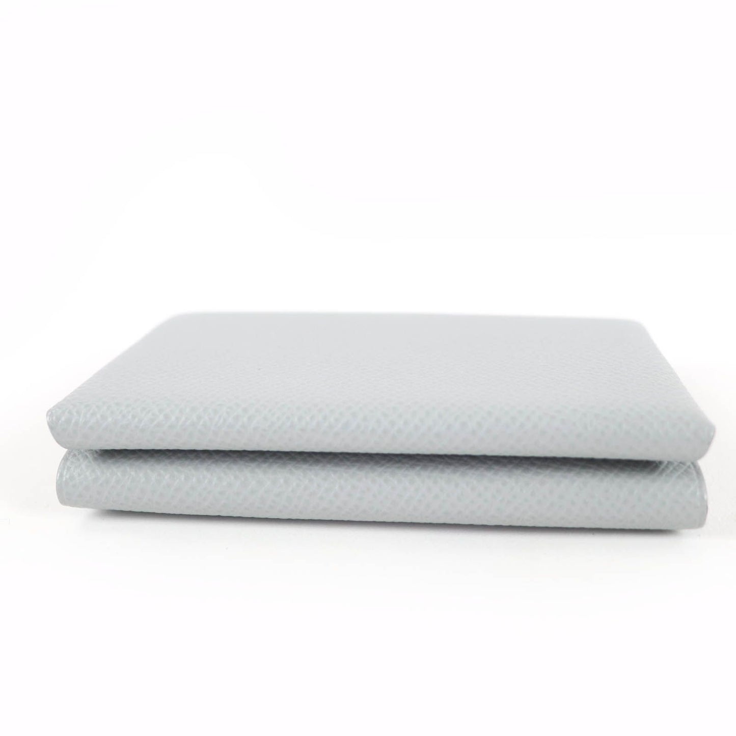 Hermes Calvi Duo Veau Epsom Gris Perle Silver Series Coin Case