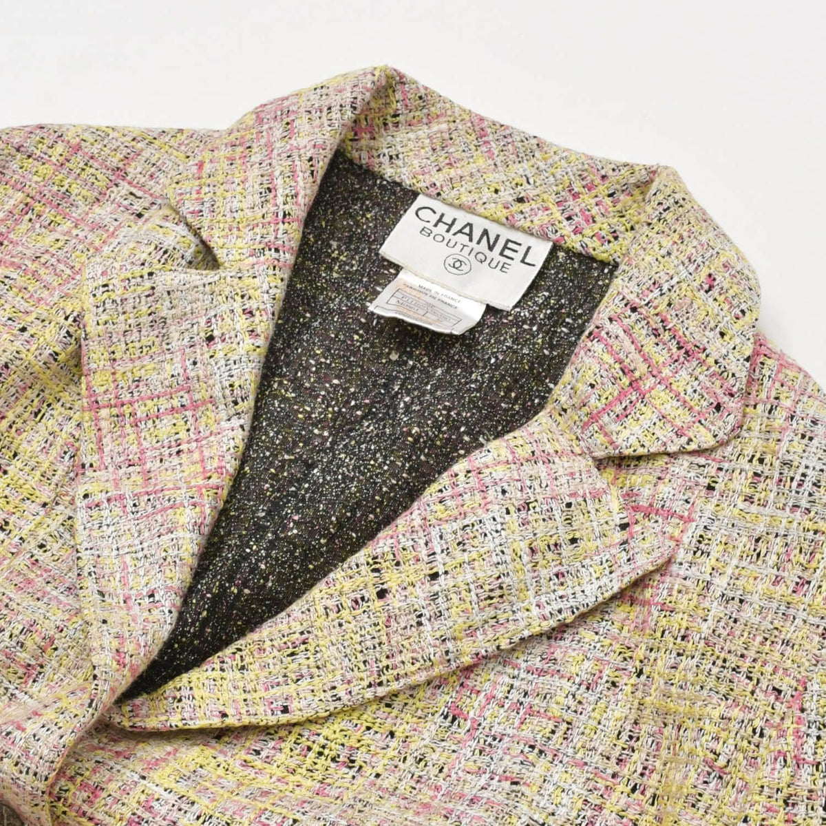 Chanel Tailored Suit Set Tweed CC Logo Jacket Skirt — view 7