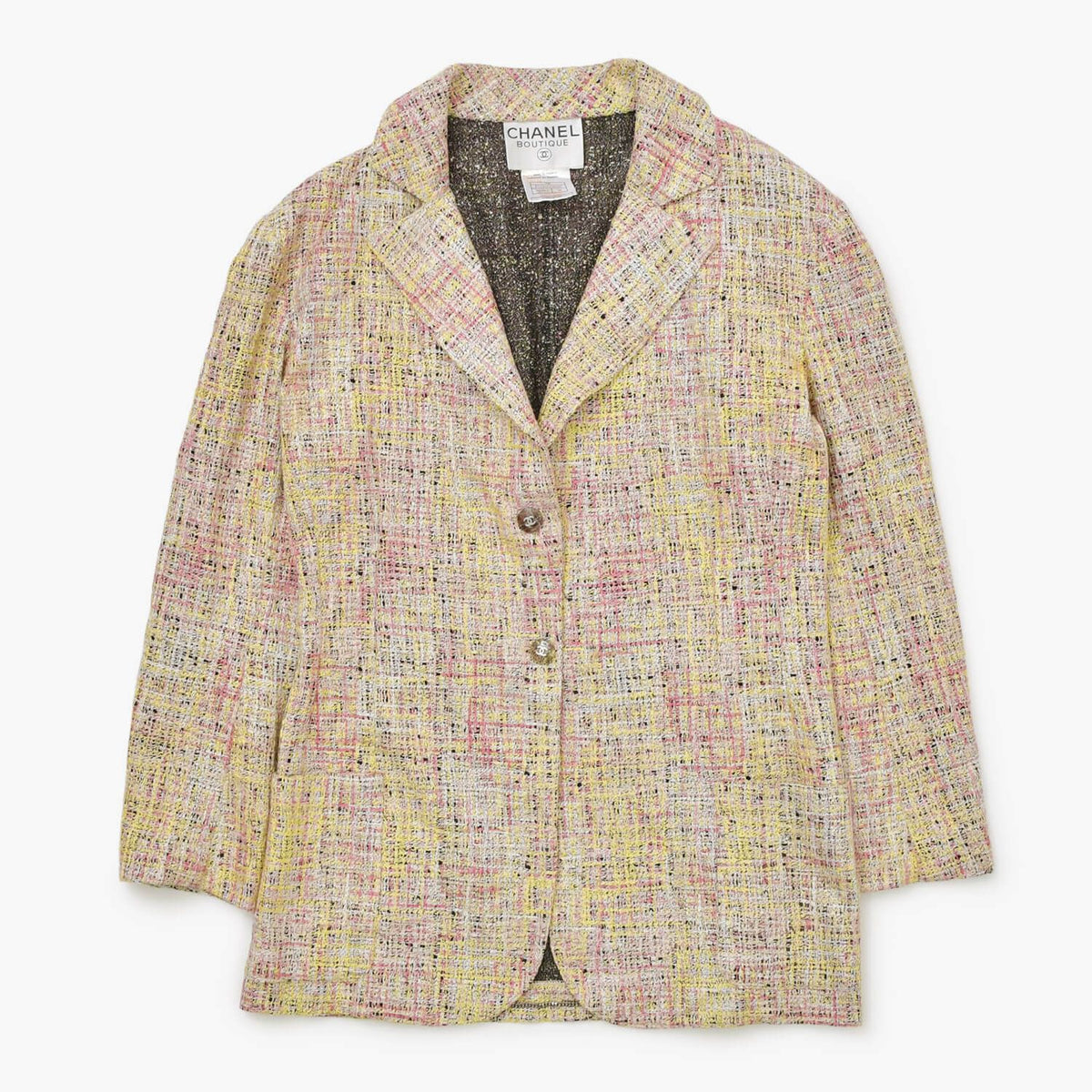 Chanel Tailored Suit Set Tweed CC Logo Jacket Skirt — view 2