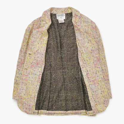 Chanel Tailored Suit Set Tweed CC Logo Jacket Skirt — view 6