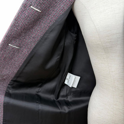 Miu Miu Miu Jinwu le 100% Mixed Pattern 3/4 Sleeve Coat Multi 40