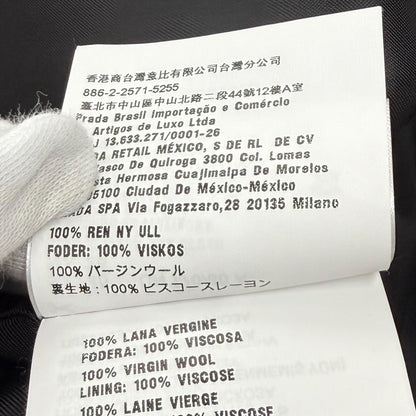 Miu Miu Miu Jinwu le 100% Mixed Pattern 3/4 Sleeve Coat Multi 40