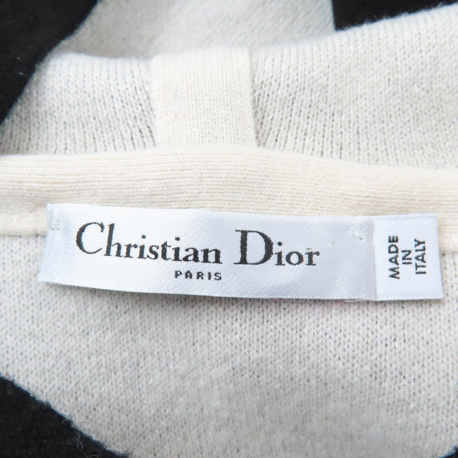 Dior J'adior Cashmere Knit Hoodie Black 40